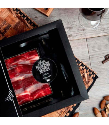 100% iberische Bellota-Schulter mit dem Messer geschnitten (Salamanca)