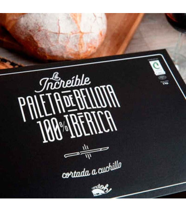 Paleta de bellota 100% ibérica tăiat cu un cuțit (Salamanca)