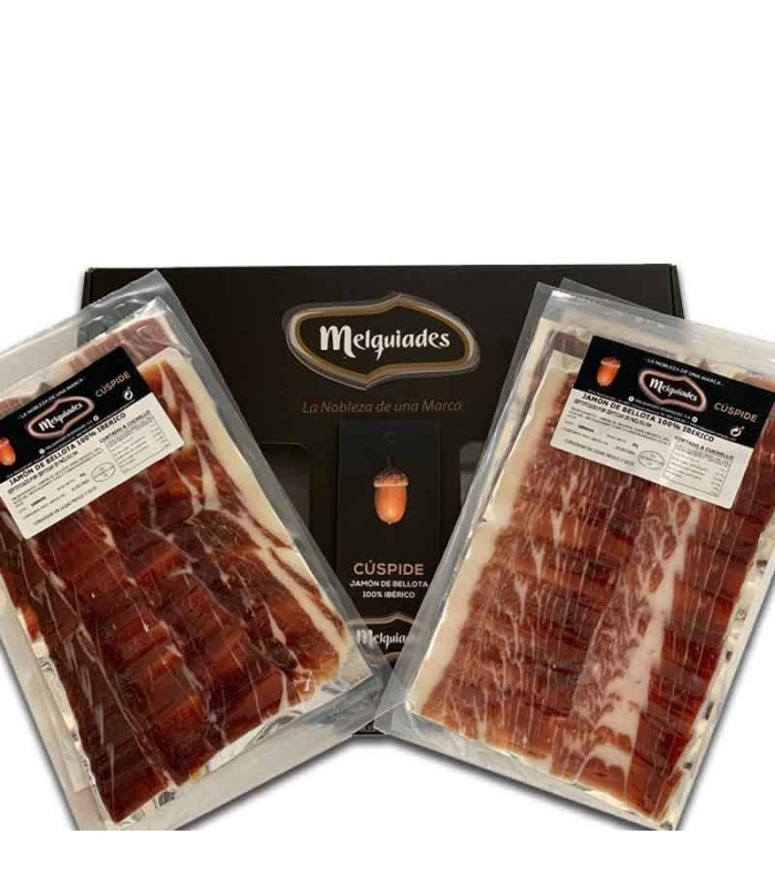 Bellota Schinken 100% iberische Pata Negra mit dem Messer geschnitten