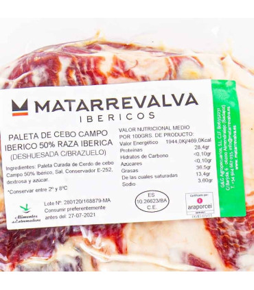 ingredients Shoulder of Cebo Field 50% Iberian Boneless