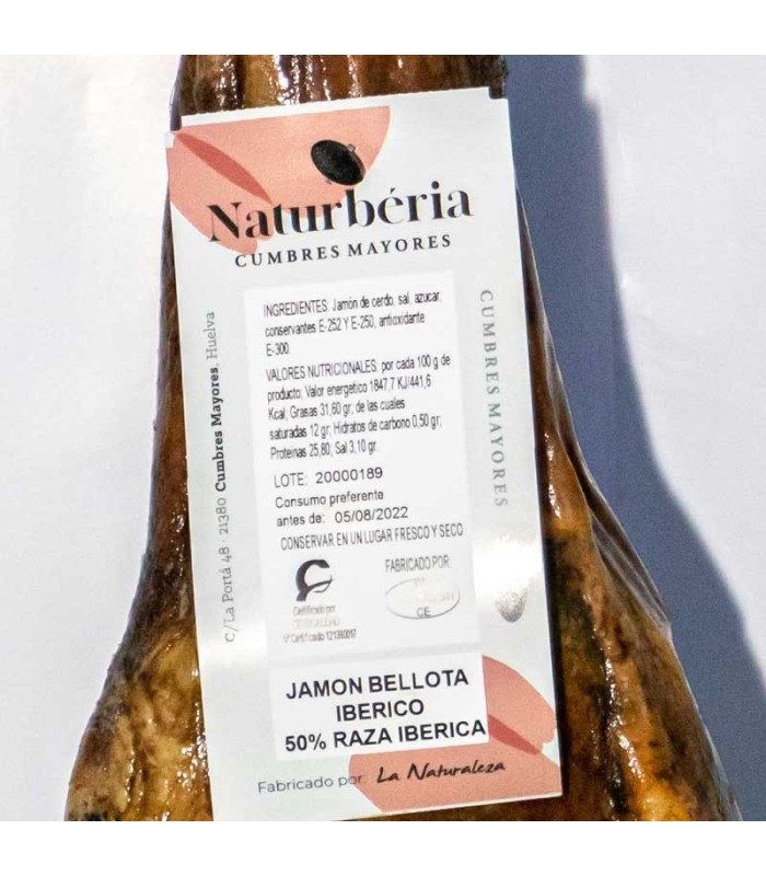 etiqueta Jamón de Bellota 50% Ibérico