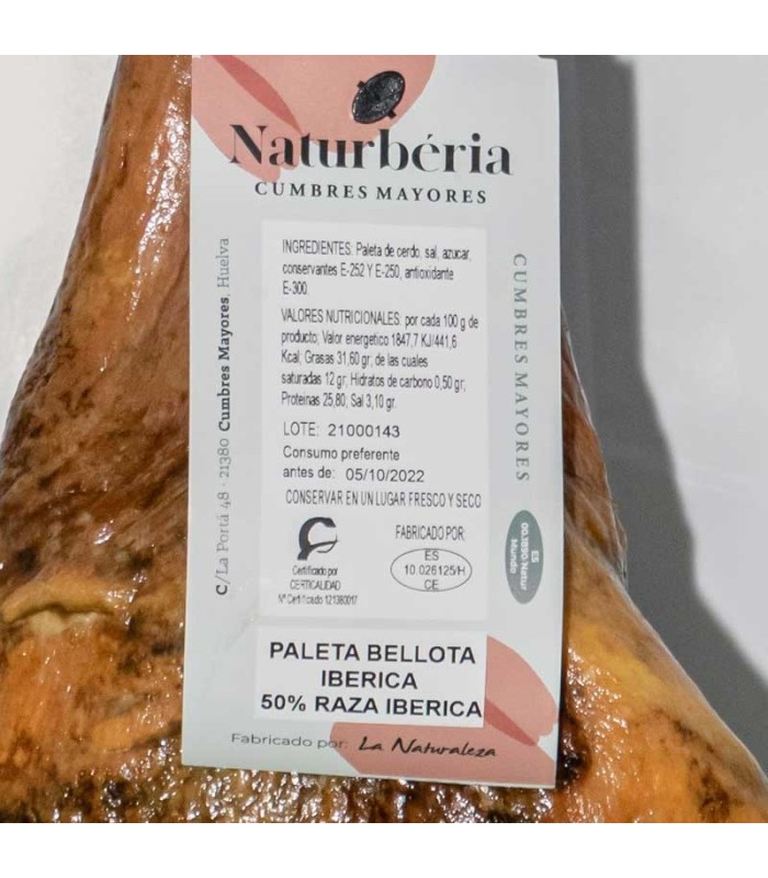 etiqueta Paleta de Bellota 50% Ibérica