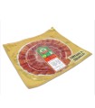 Acorn-fed 50% Iberian ham on the plate. Encarina Charra