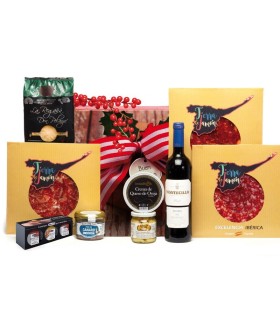 Kerstmand ham en wijn