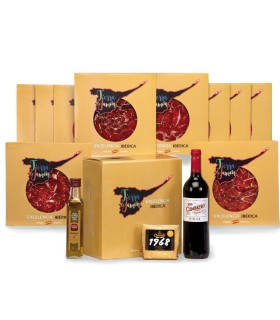 Christmas basket with ham