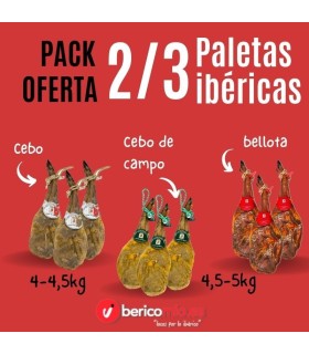 Pack oferta de 2 ó 3 Paletas Ibéricas.