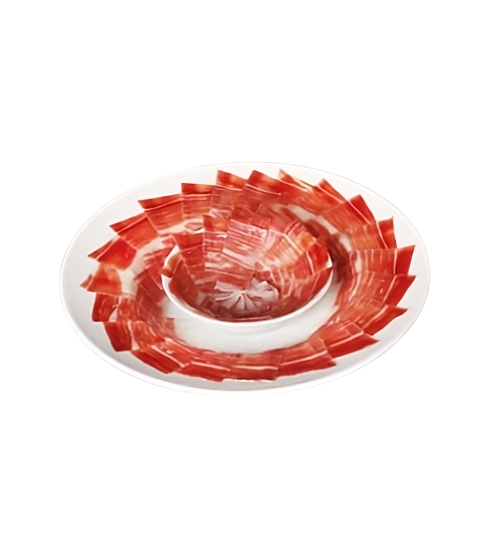 Sliced Iberian acorn-fed ham