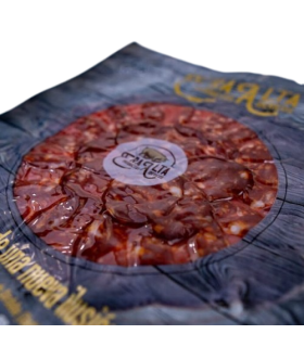 Sliced Chorizo Bellota 100% Iberian breed. High Era 2