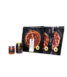 Christmas Basket Ham and Flowers