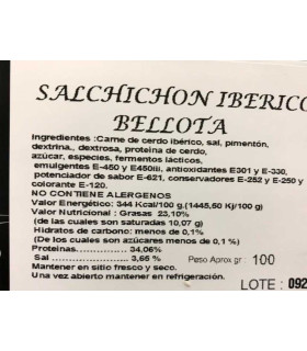 Iberische Eichel in Scheiben geschnitten Salchichón 2