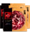 Acorn-fed ham 50% Iberian Breed. Red label. Sliced in fetas