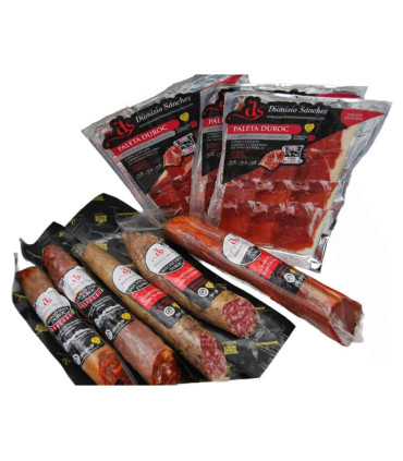 Lot paleta gesneden en Duroc worstjes