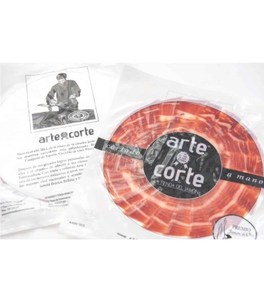 Geschnittener Schinken cebo Campo 50% Rasse ibérica. Kunstschnitt