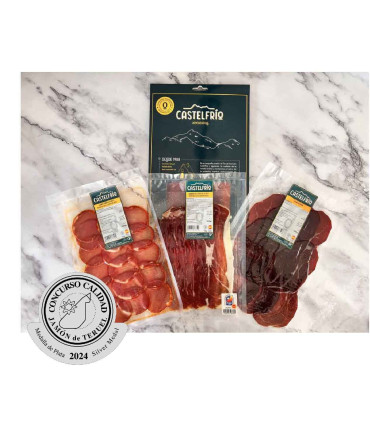 Pacote de degustação DOP Teruel presunto, Lomo e Cecina - Castelfrío
