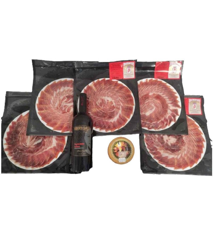 Panier de Jamón de Bellota 75 % Ibérica. Découpe au couteau