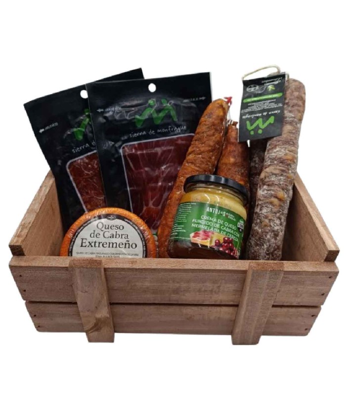 Selecție gourmet Ibérica coș cu brânză și cremă de cireșe