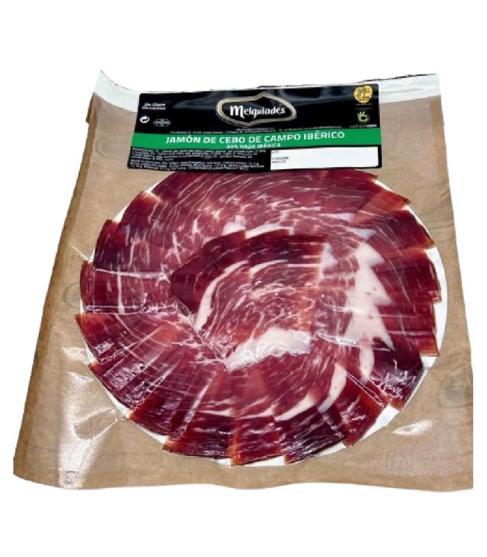 Jamón de cebo campo 50% Ibérico fatiado com uma faca