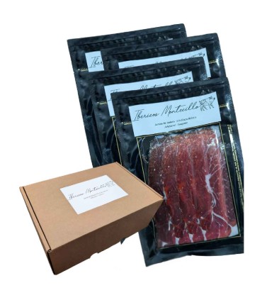 Jamón de Bellota 75 % Ibérico in Scheiben geschnitten. Montecillo Iberische Schweine