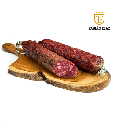 bellota salchichón ibérico com corte