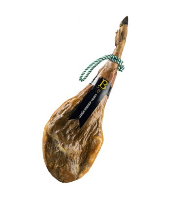 Schinken mit schwarzem Etikett. Iberischer Benito