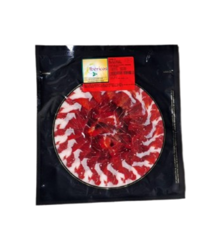Beutel Schinken bellota 50% Zucht ibérica Vakuum. Dehesa Grande - Jamón Ibérico geschnittenes Messer