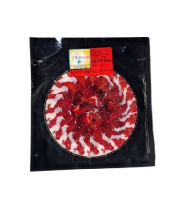 Beutel Schinken bellota 50% Zucht ibérica Vakuum. Dehesa Grande - Jamón Ibérico geschnittenes Messer