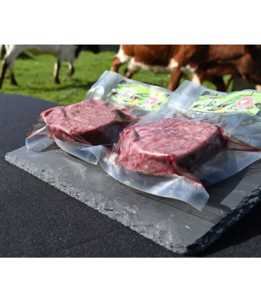 100% Autochthonous Berrenda breed burgers. Double F