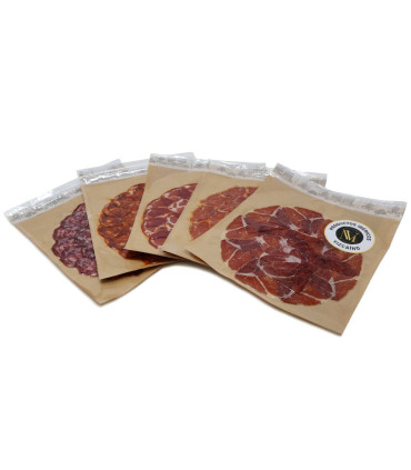 Iberischer Schinken und Würstchen aus bellota Ibéricos Vizcaíno - Weihnachtskörbchen mit Schinken - - 6
