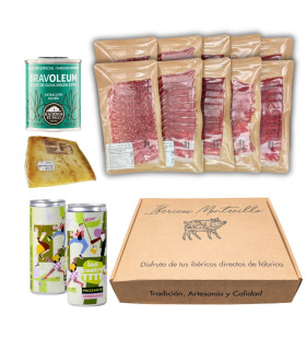 Cesta Navidad con Jamón de Bellota 100% Ibérico  Ibéricos Montecillo - Ibericomio -  - 1 2