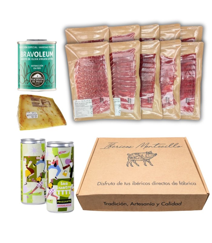 Cestino di Natale con 100% Jamón de Bellota Iberico Ibérico Montecillo - Ibericomio - - 2