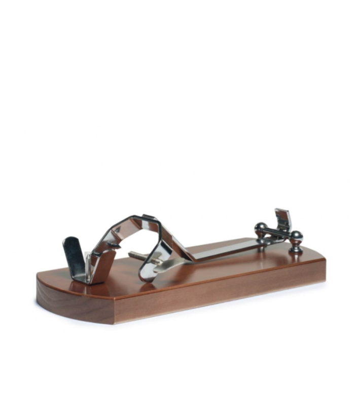 Porte-jambon pliant Abellán, bois de pin laqué en noyer - Porte-jambon et couteaux - - 1