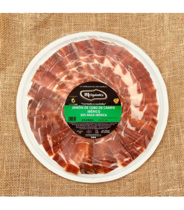 Le pays cebo ham 50 % Ibérico avec un couteau - Jamón Ibérico tranché - - 3