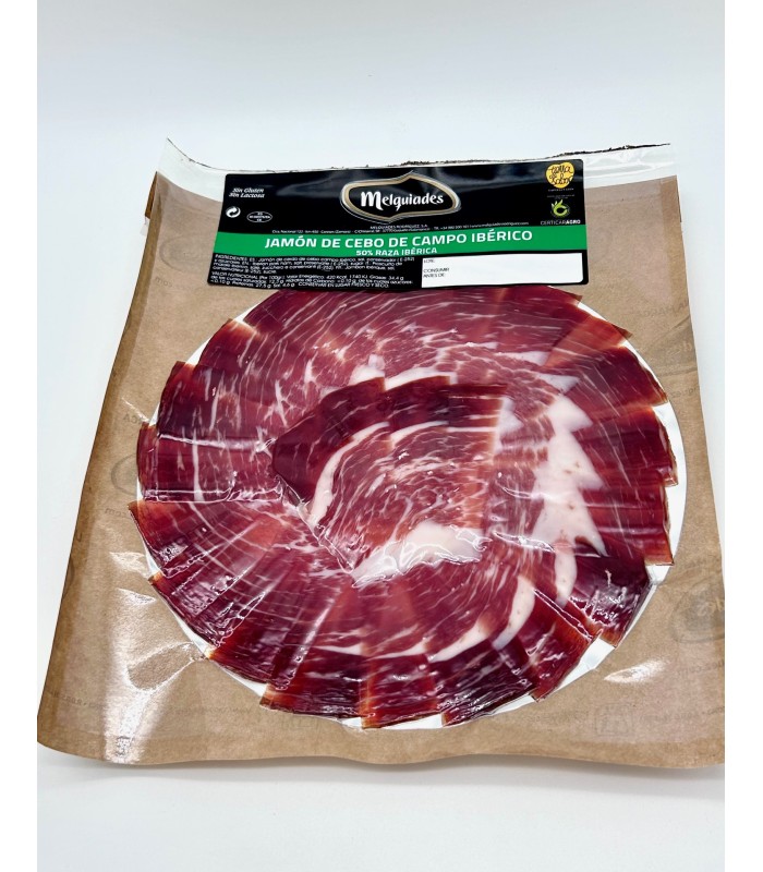Umschläge von Jamón De Cebo Campo 50 % geschnitten Ibérico + GESCHENK - geschnitten Jamón Ibérico - - 2