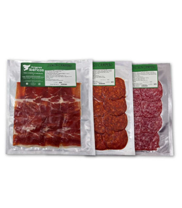 Lote campero: Jamón, chorizo y salchichón