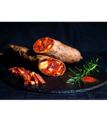 Lot of Iberian sausages. Martín Matas. Stupid
