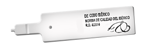 etiqueta blanca jamón de cebo